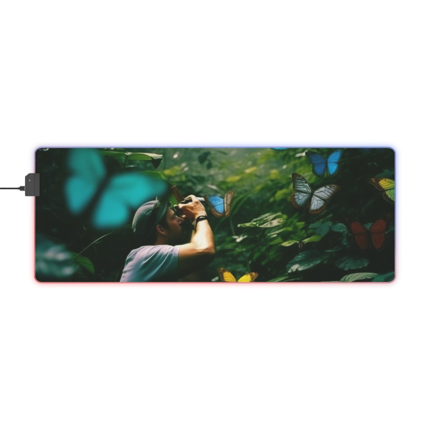 LED Gaming Mouse Pad Jungle Butterfly 1