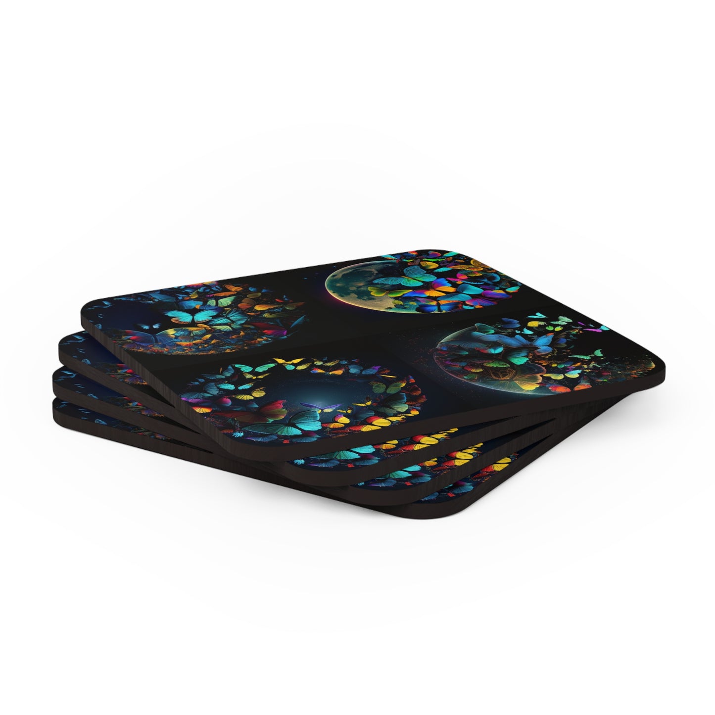 Corkwood Coaster Set Moon Butterfly 5