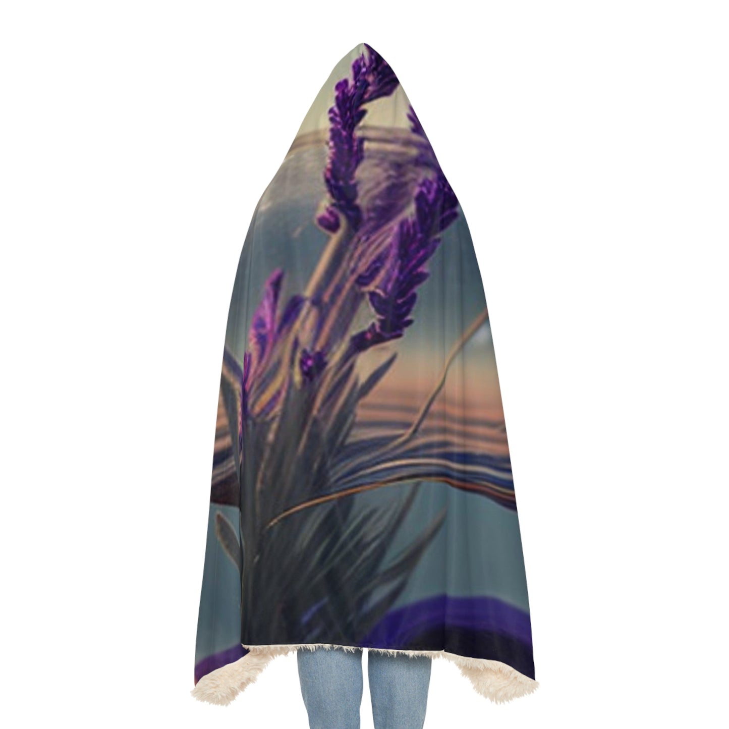 Snuggle Hooded Blanket Lavender in a vase 3