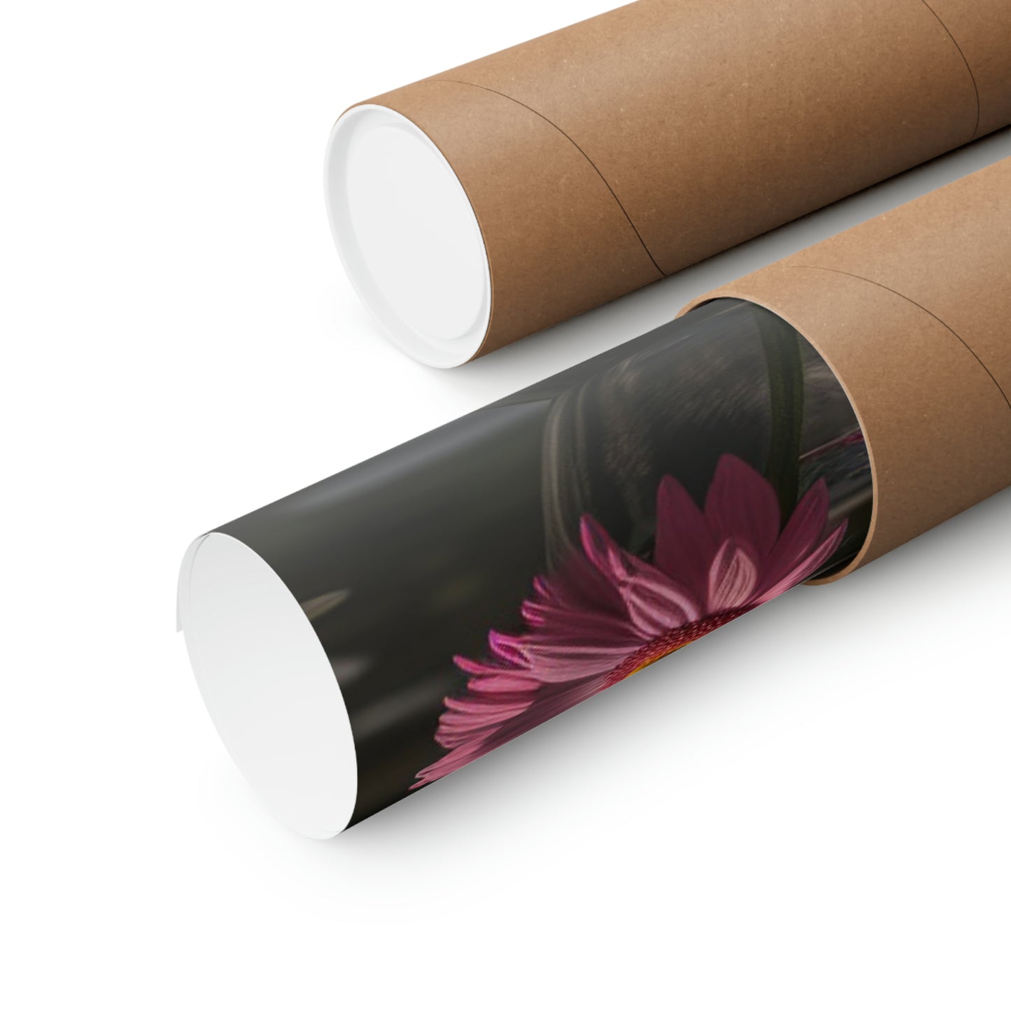 Premium Matte Vertical Posters Pink Daisy 2