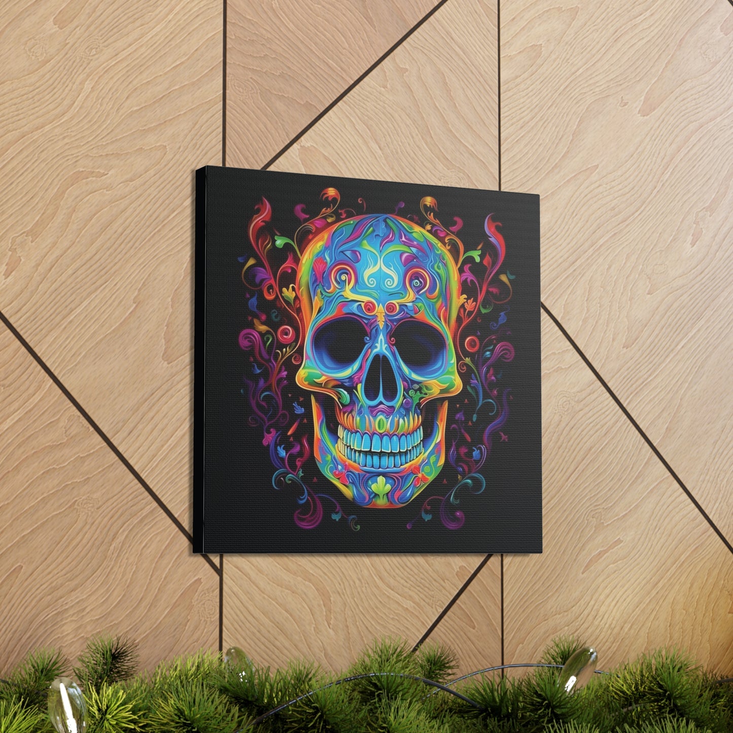 Canvas Gallery Wraps Macro Skull Color 4