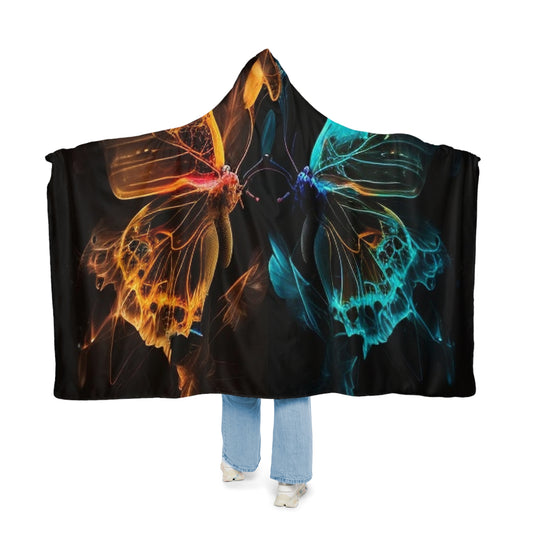 Snuggle Hooded Blanket Kiss Neon Butterfly 2