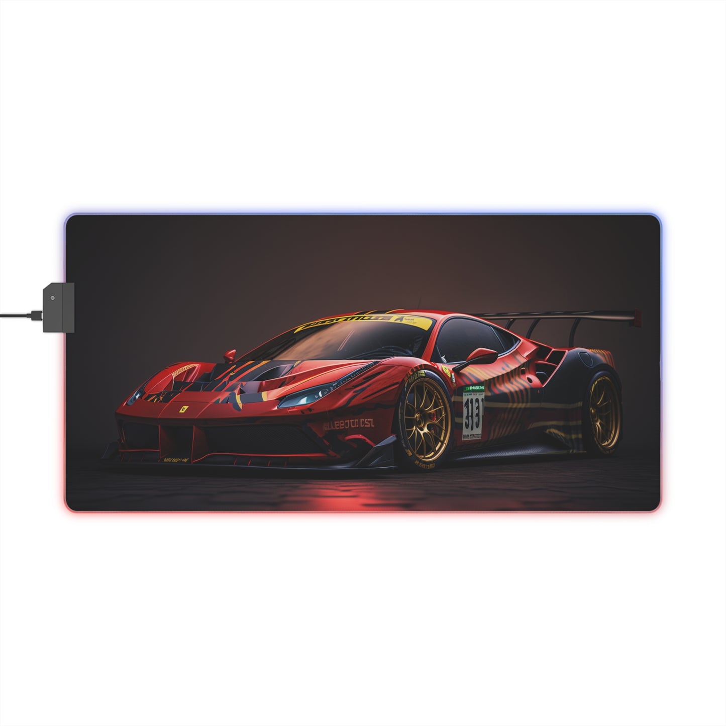 LED Gaming Mouse Pad Ferrari Red 1