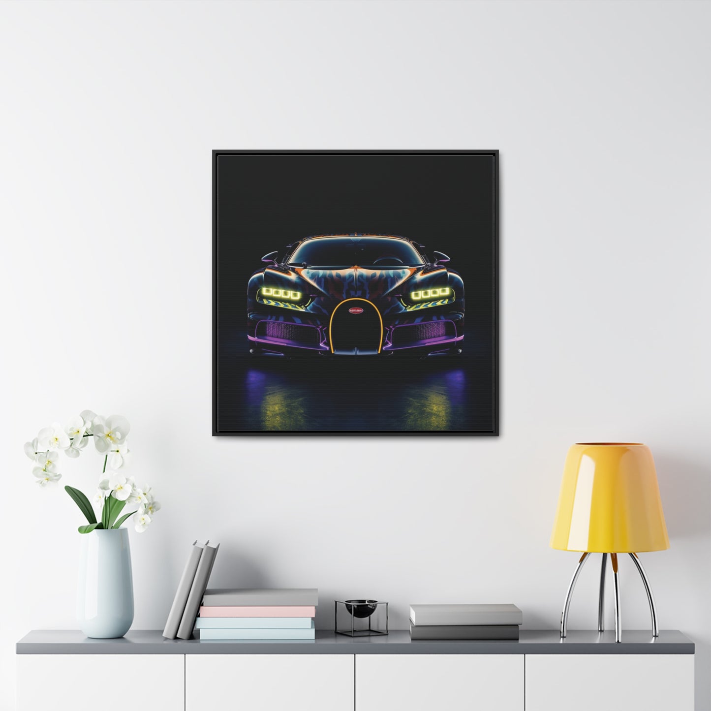 Gallery Canvas Wraps, Square Frame Hyper Bugatti Chiron 3