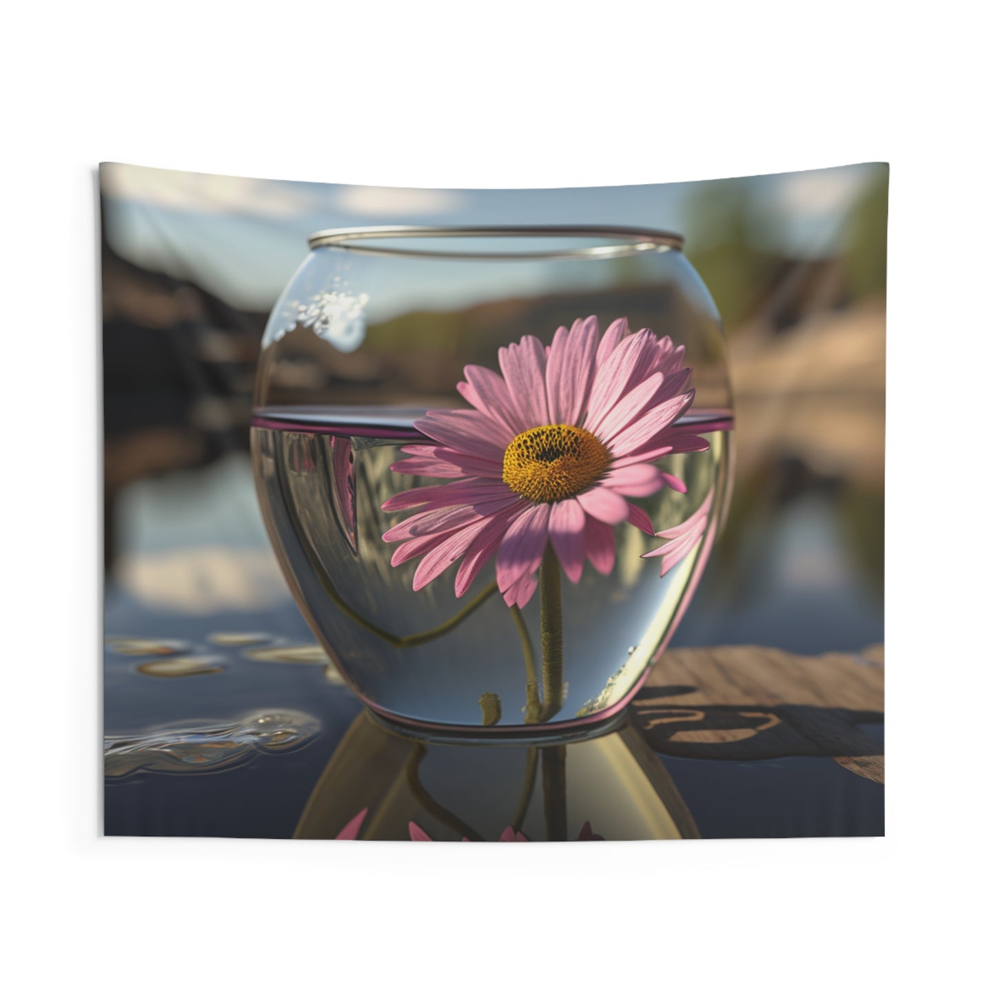 Indoor Wall Tapestries Daisy in a vase 1