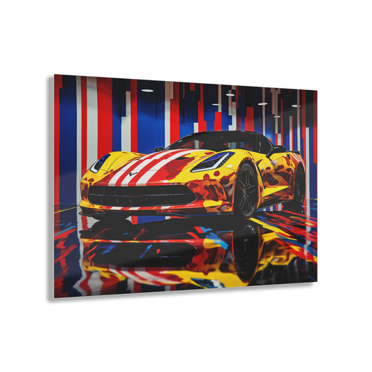 Acrylic Prints Macro Flag Ferrari 4