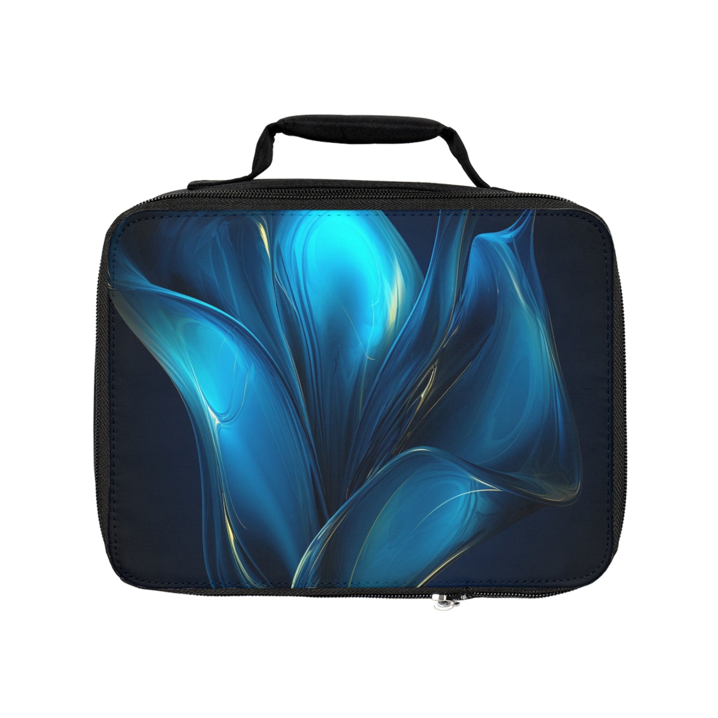 Lunch Bag Abstract Blue Tulip 2