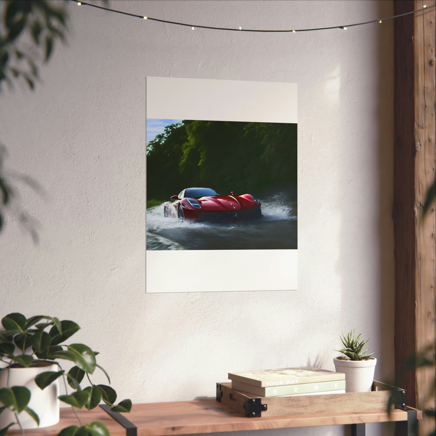 Premium Matte Vertical Posters Water Ferrari Splash 1