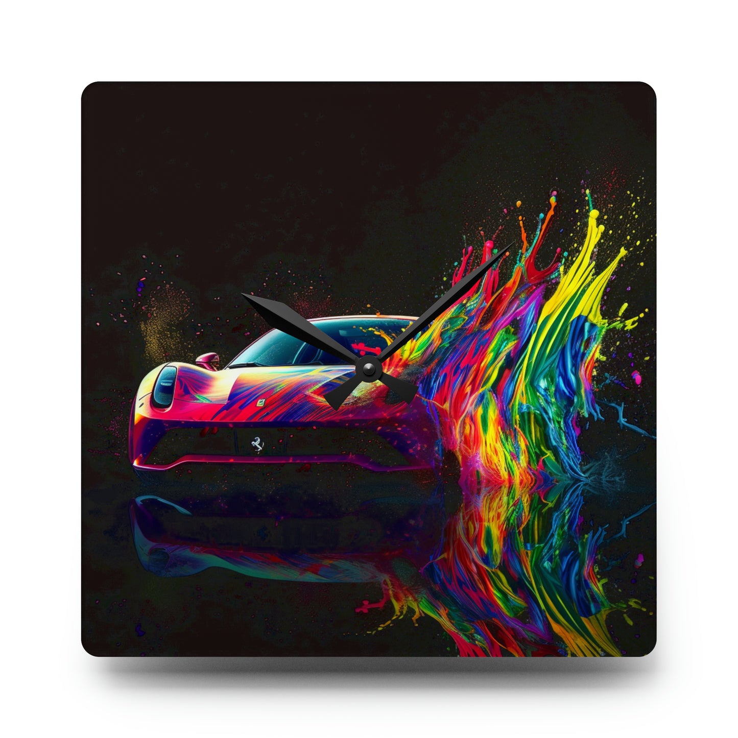 Acrylic Wall Clock Ferrari Fusion Water 3