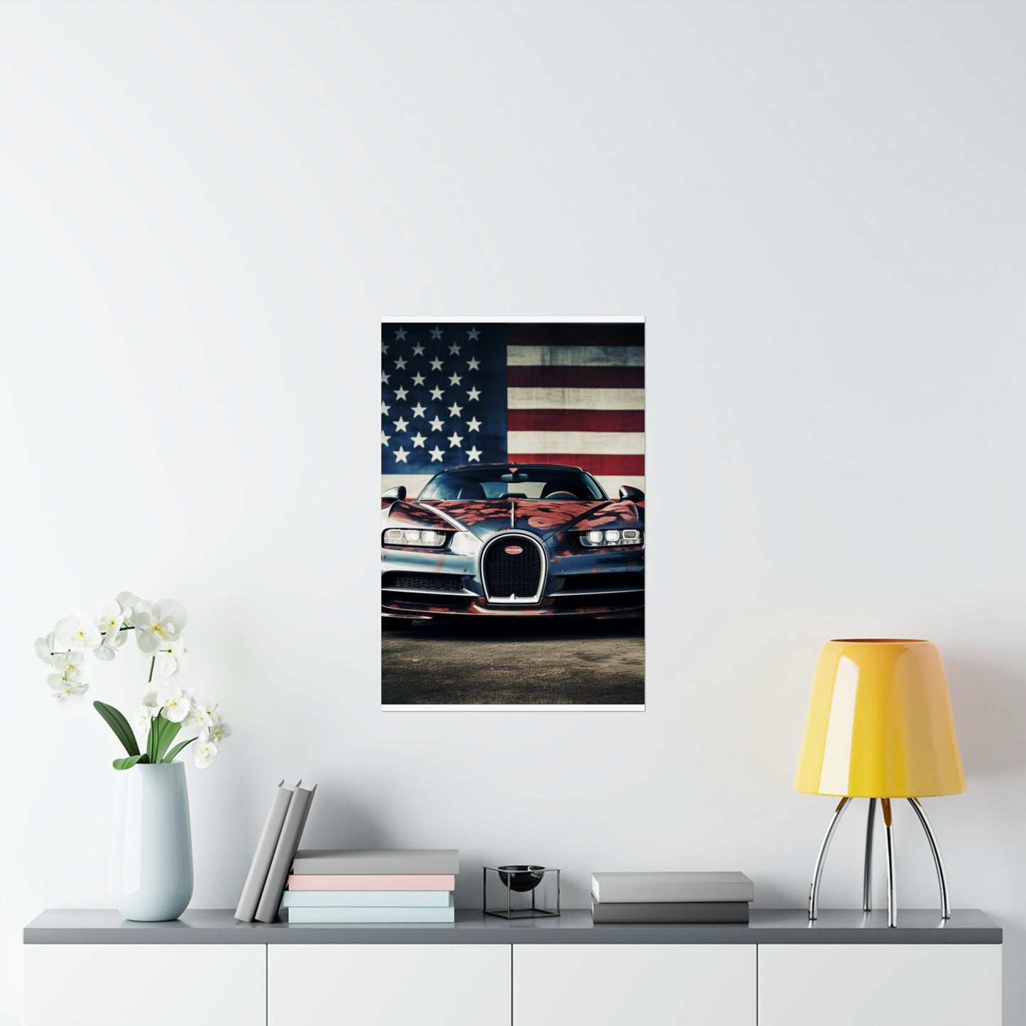 Premium Matte Vertical Posters Bugatti Flag 3