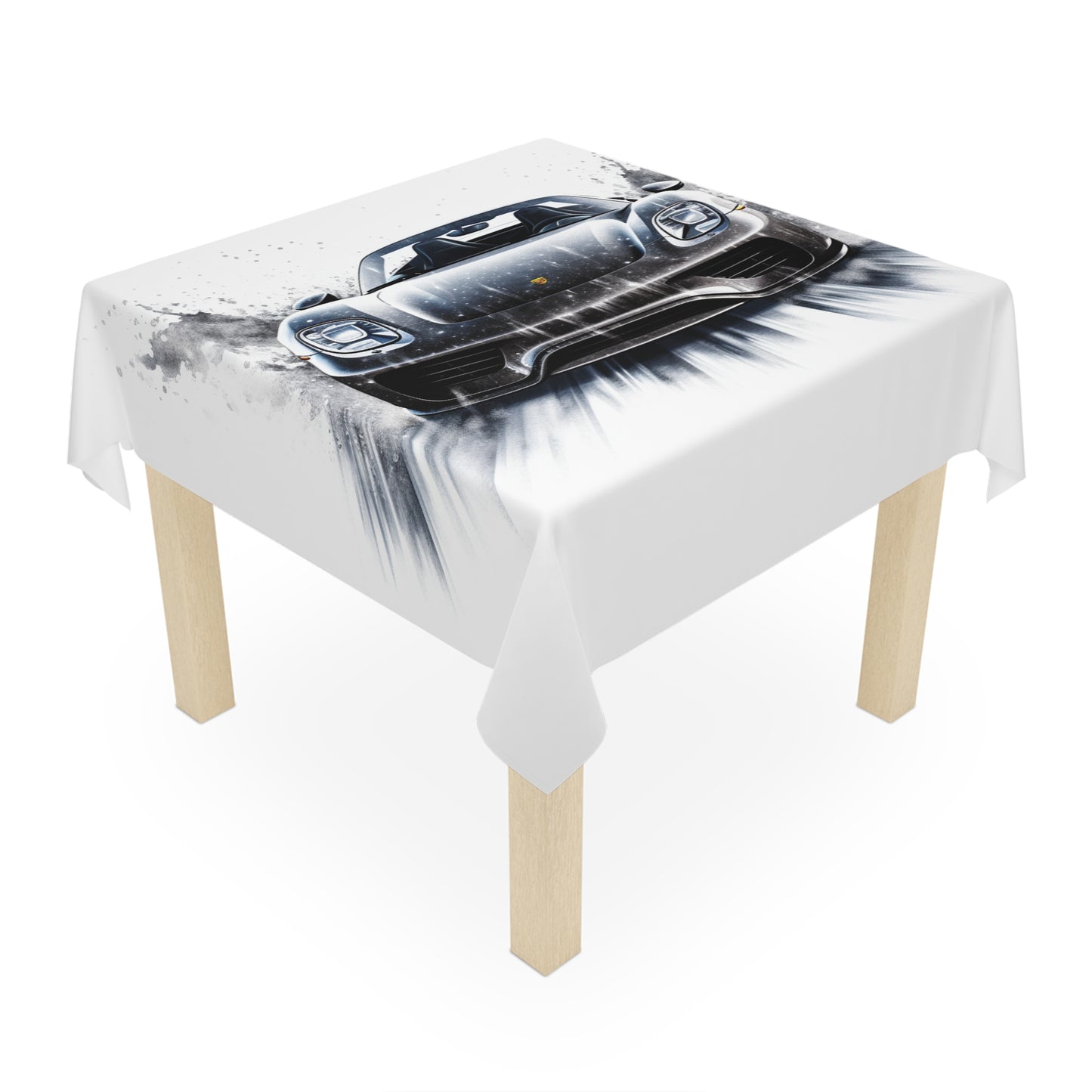 Tablecloth 918 Spyder white background driving fast with water splashing 3