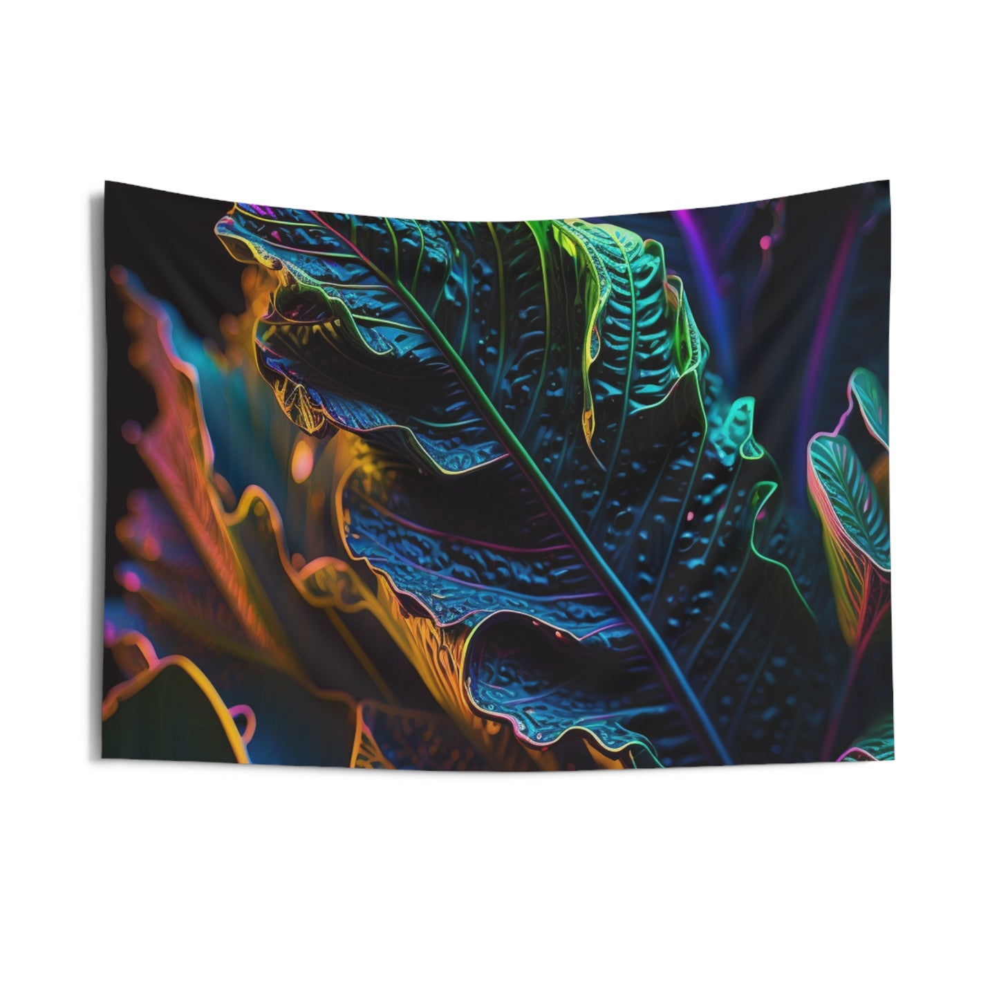 Indoor Wall Tapestries Florescent Skull Death 4