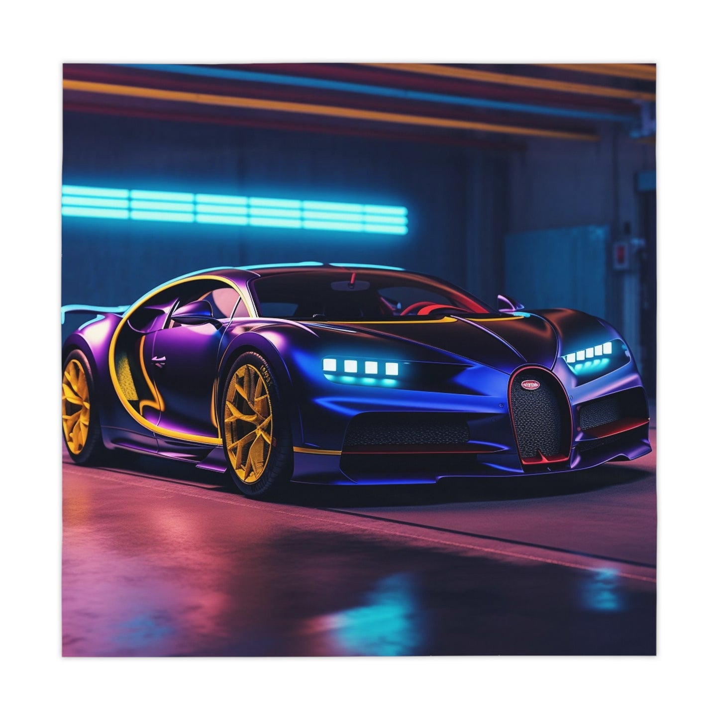 Tablecloth Hyper Bugatti Neon Chiron 4