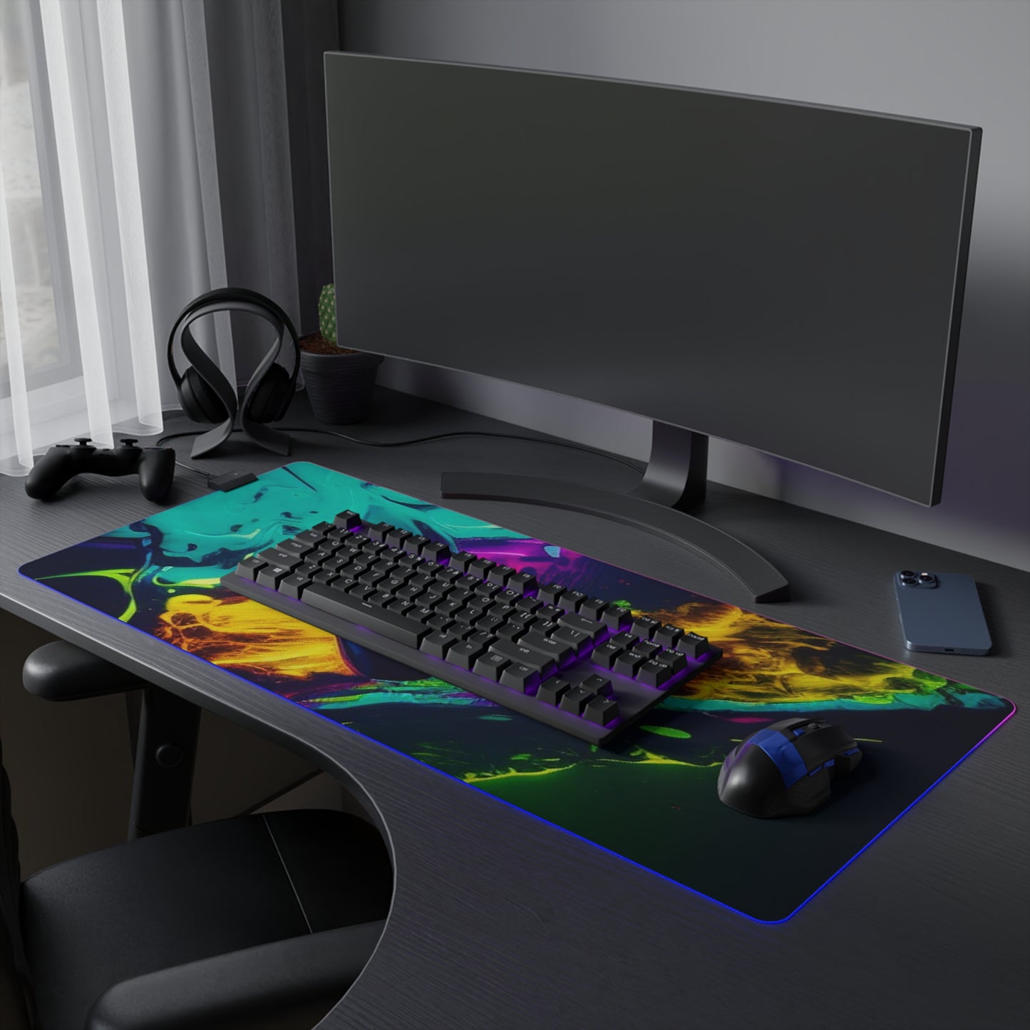 LED Gaming Mouse Pad Florescent Glow 4