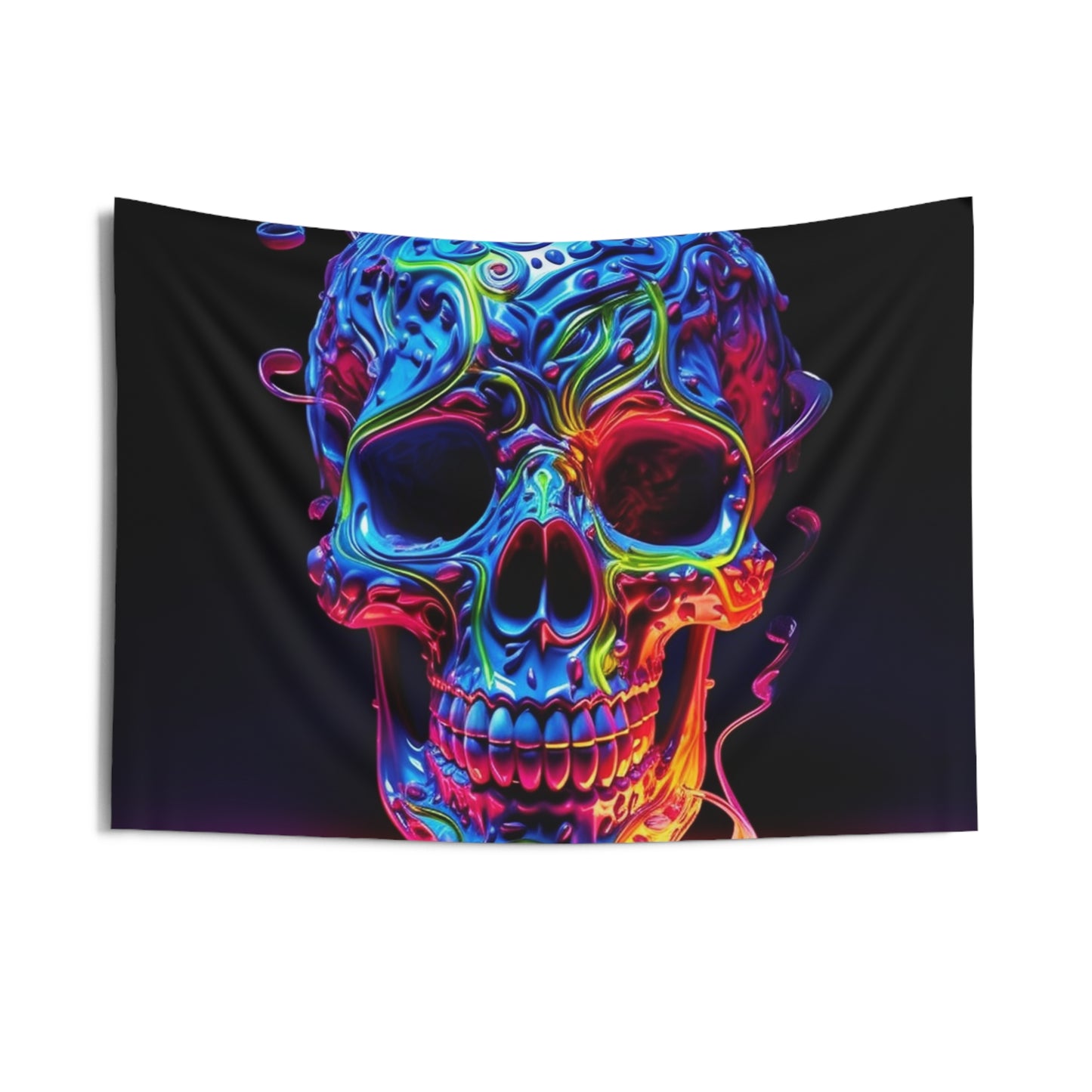 Indoor Wall Tapestries Macro Skull Color 3