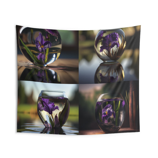 Indoor Wall Tapestries Purple Iris in a vase 5