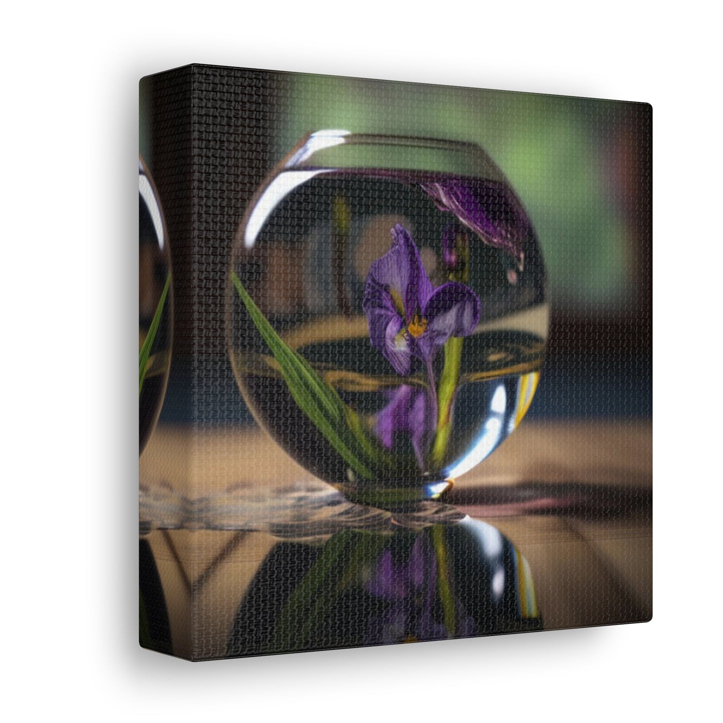 Canvas Gallery Wraps Purple Iris in a vase 1