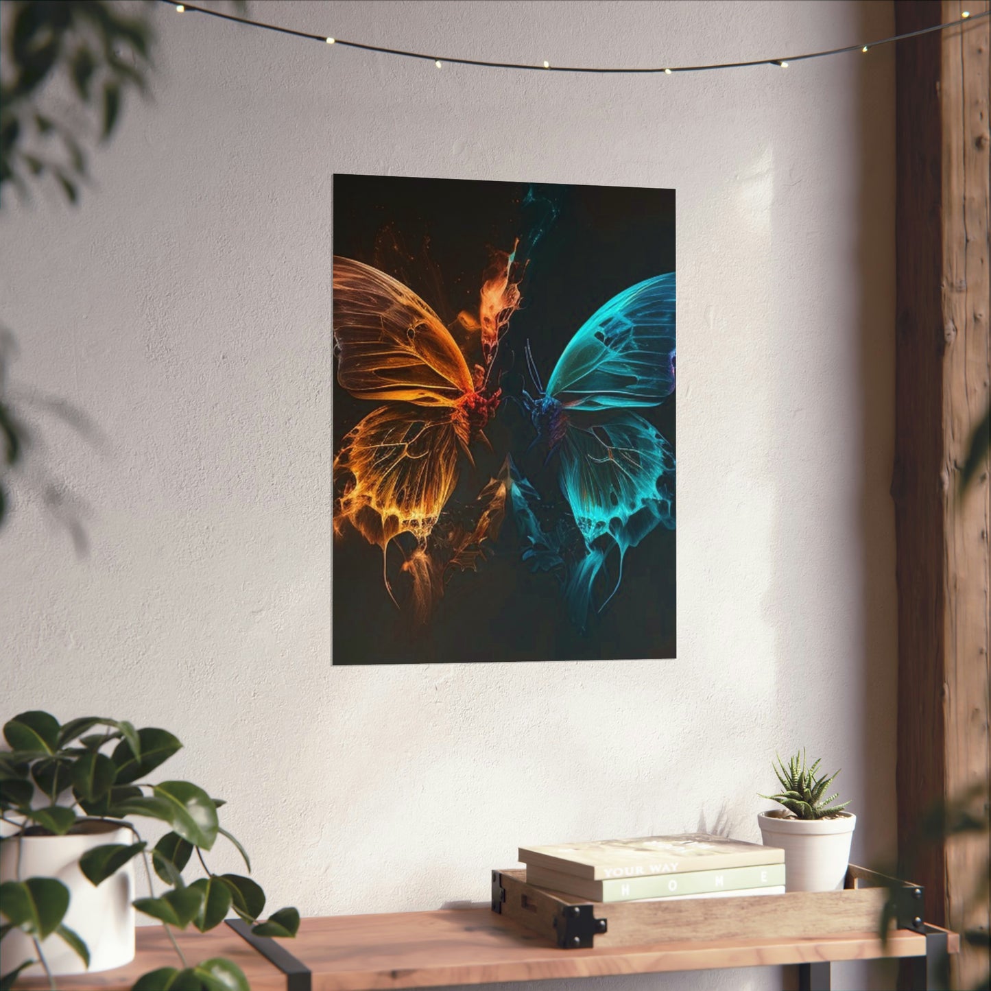 Premium Matte Vertical Posters Neon Glo Butterfly 4