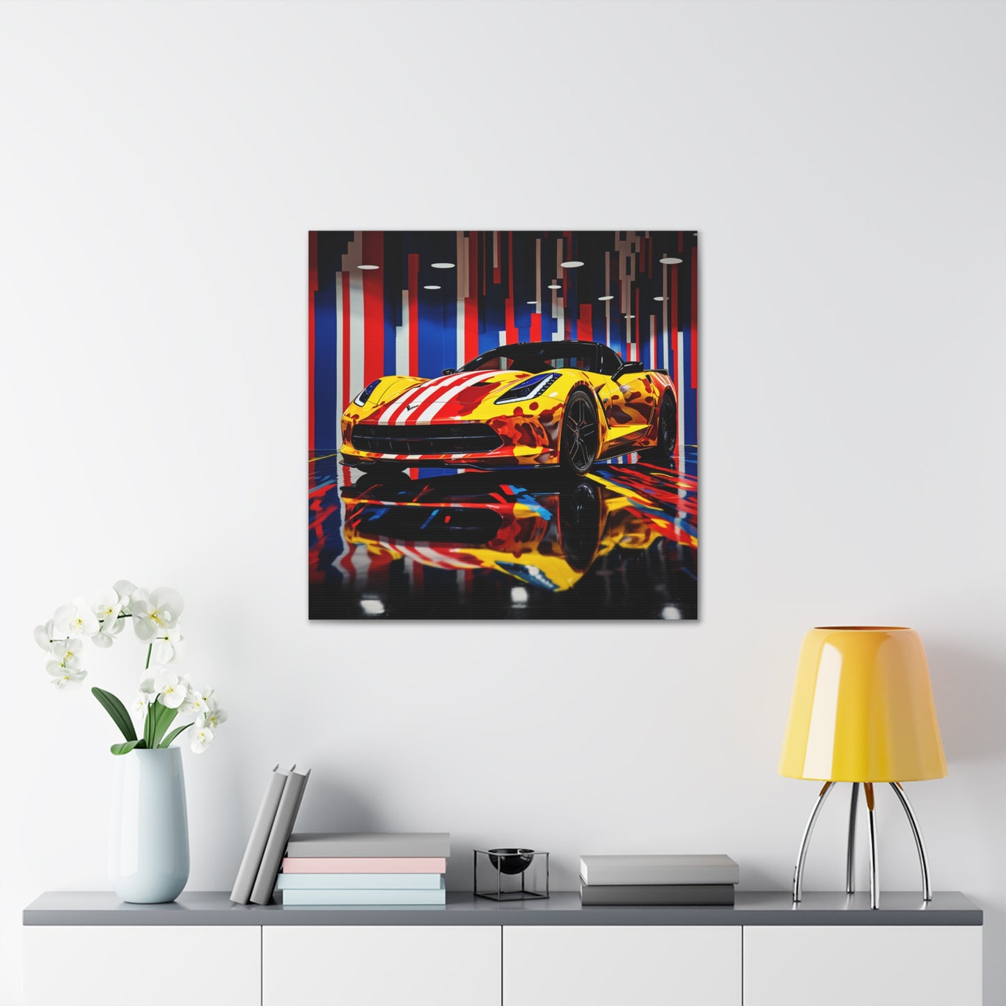 Canvas Gallery Wraps Macro Flag Ferrari 4