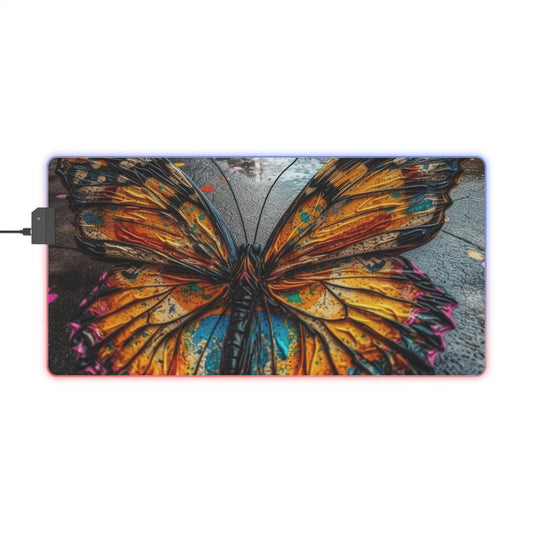 LED Gaming Mouse Pad Liquid Street Butterfly 1