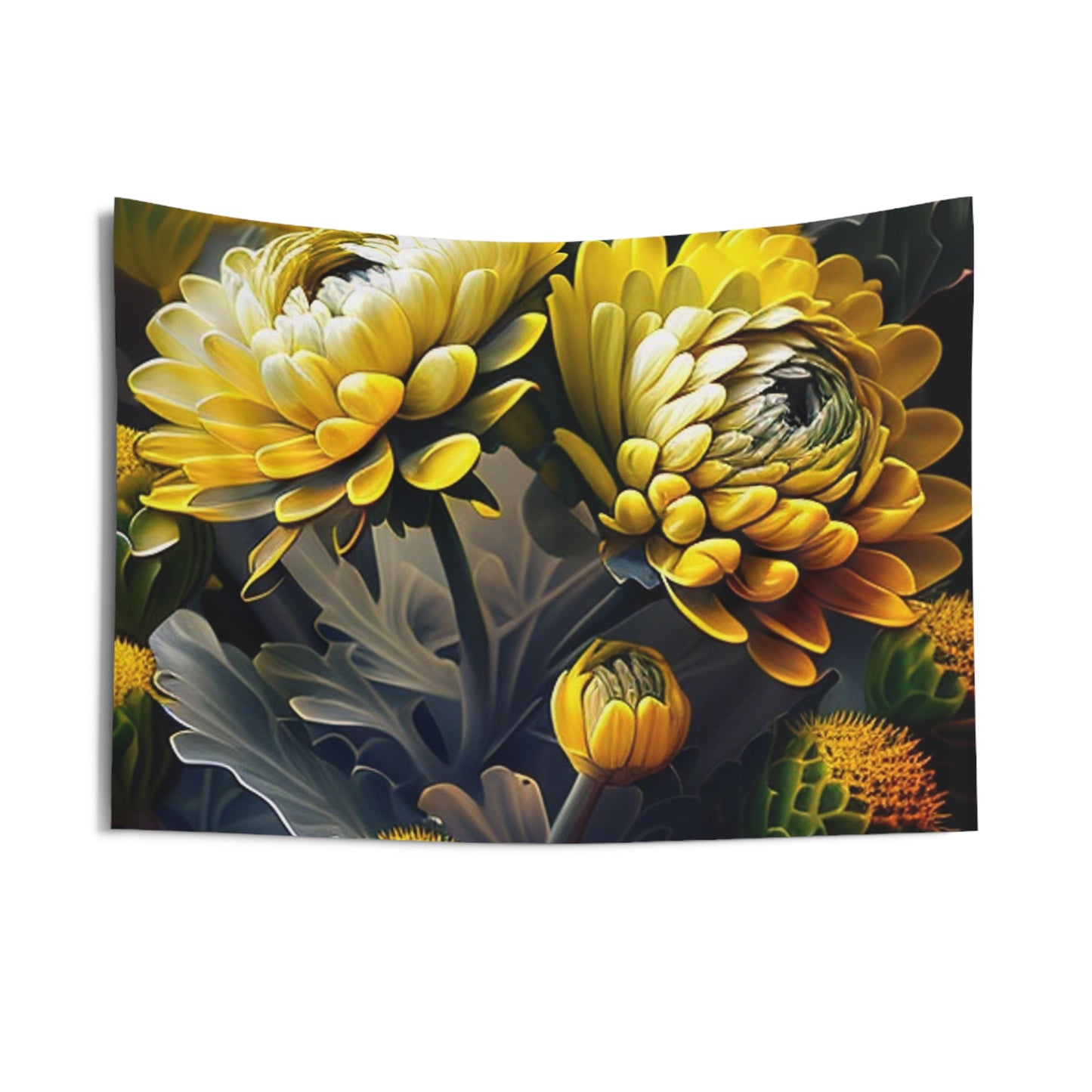 Indoor Wall Tapestries Yellow Hermosas Flores Amarillas 2