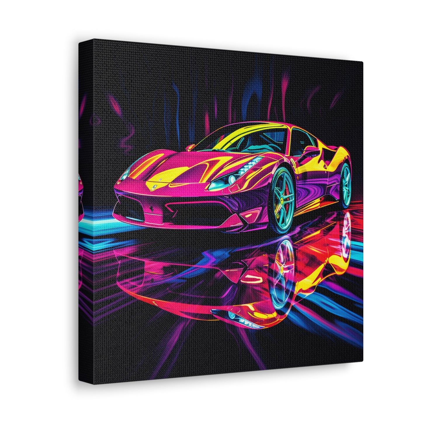 Canvas Gallery Wraps Pink Ferrari Macro 2