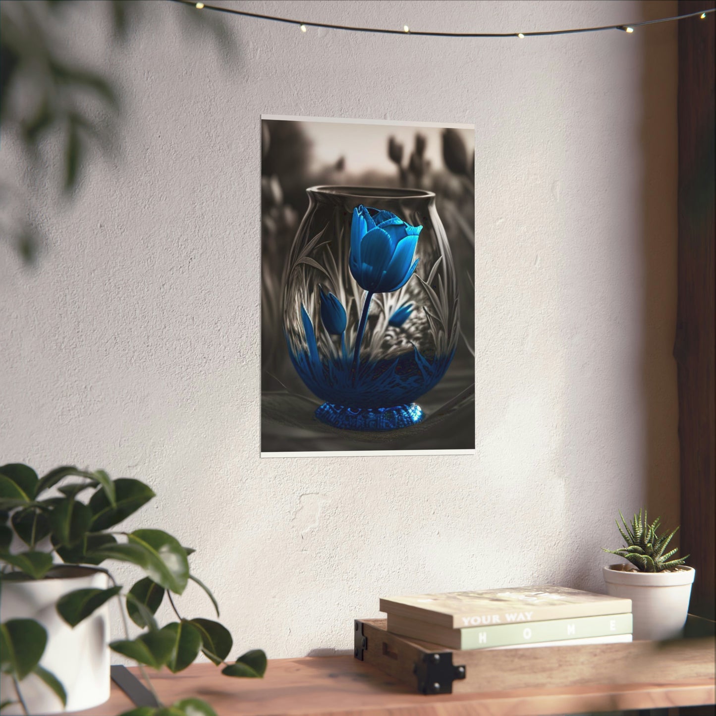 Premium Matte Vertical Posters Tulip Blue 3