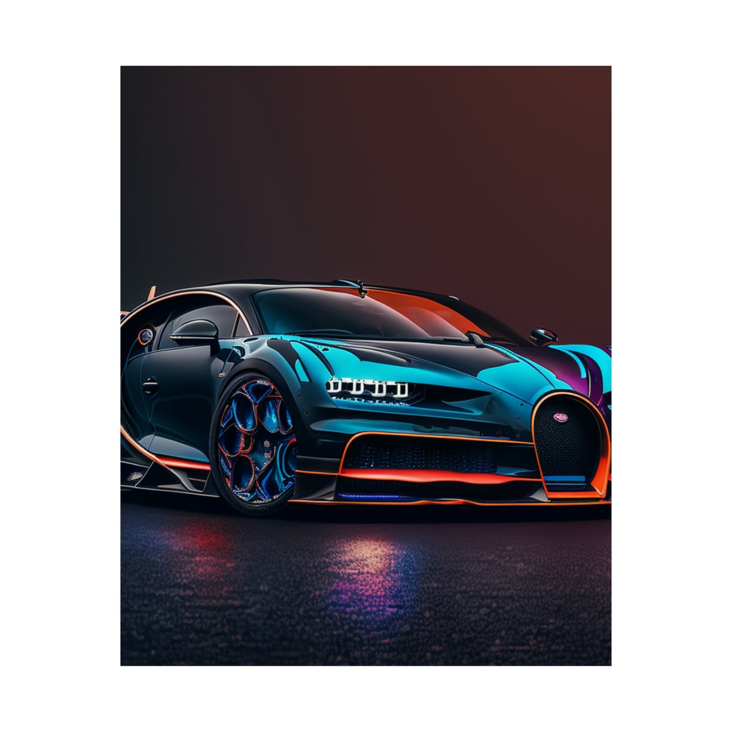 Premium Matte Vertical Posters Bugatti Chiron Super 1