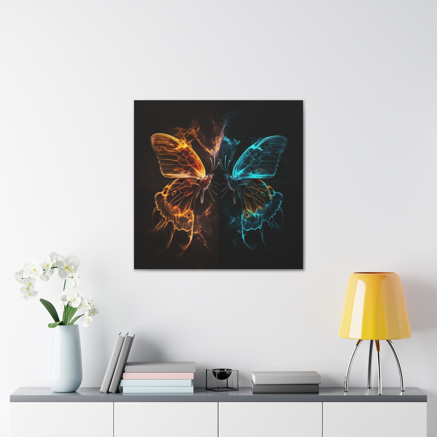 Canvas Gallery Wraps Kiss Neon Butterfly 6