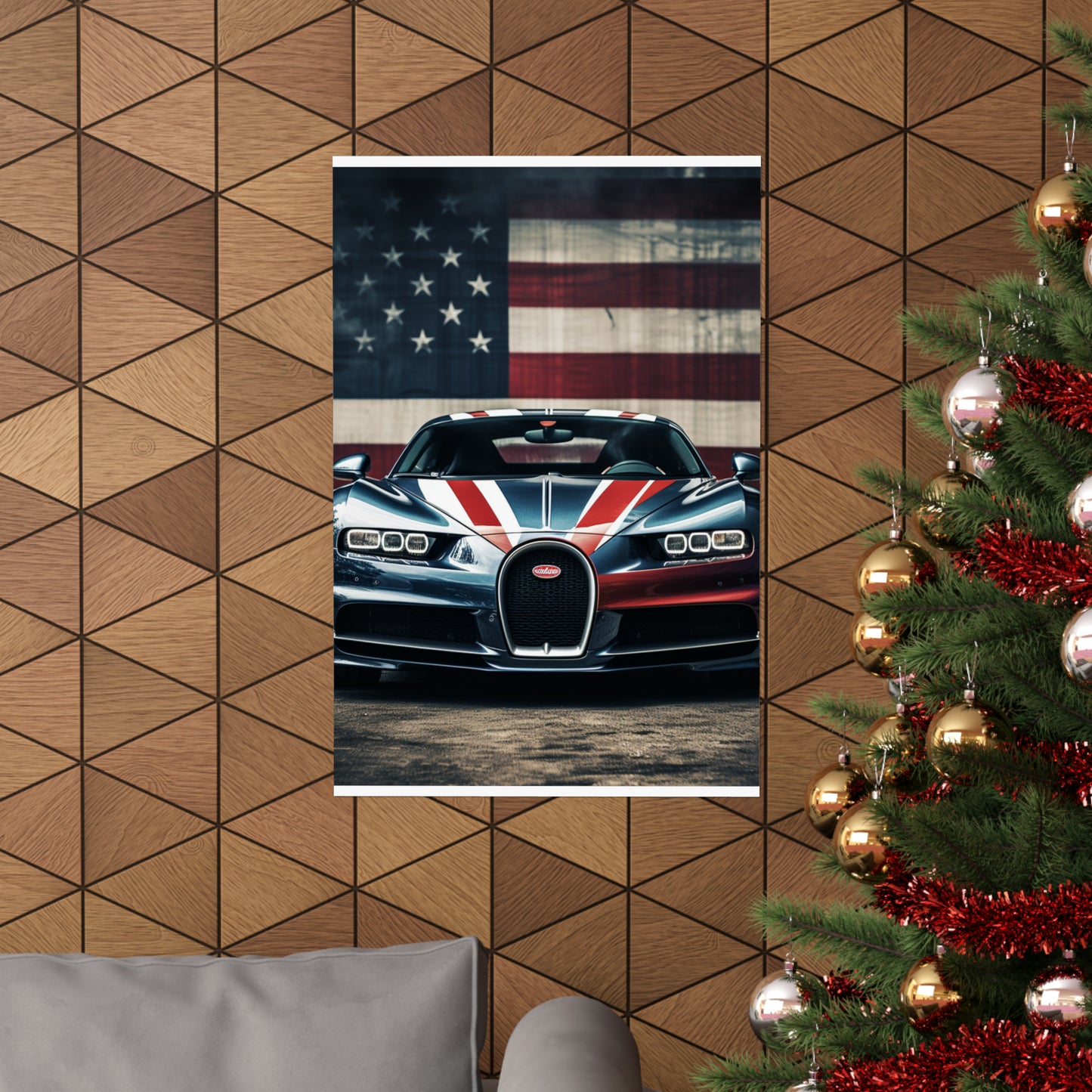 Premium Matte Vertical Posters Bugatti Flag 2