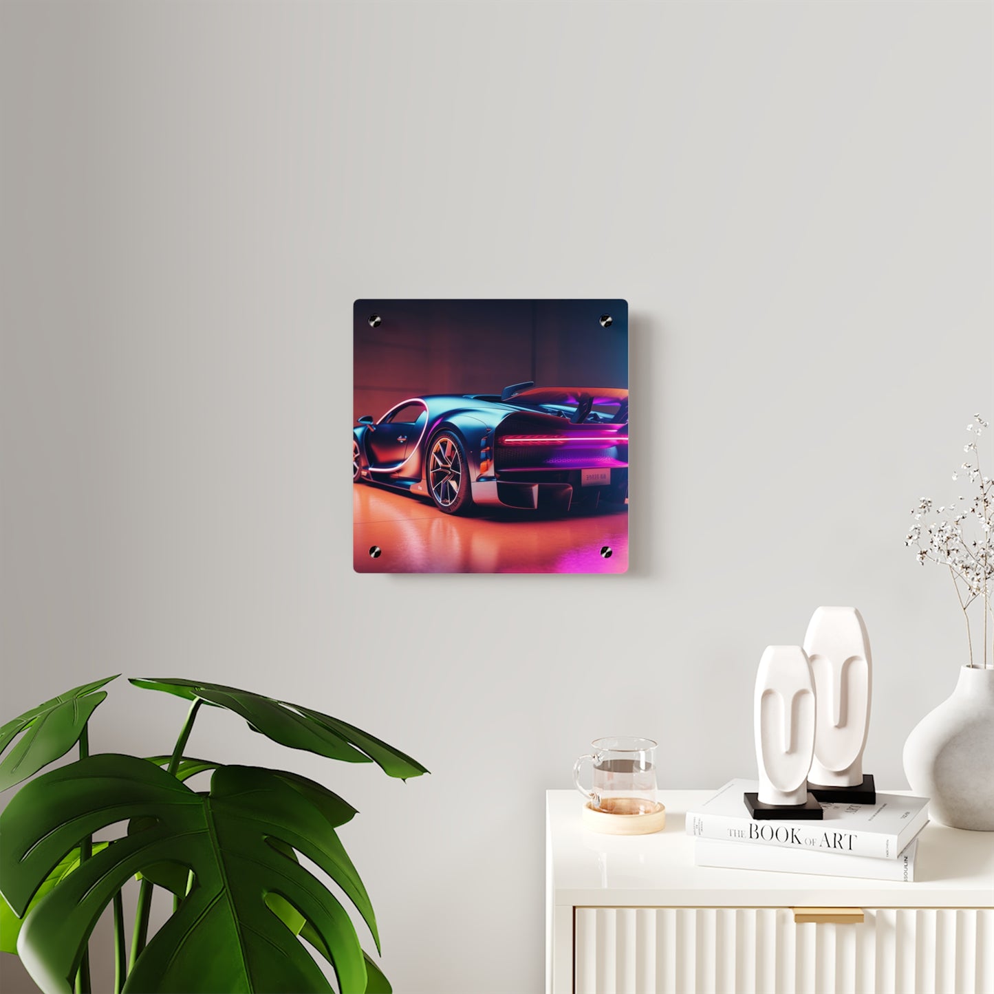 Acrylic Wall Art Panels Hyper Bugatti Neon Chiron 2