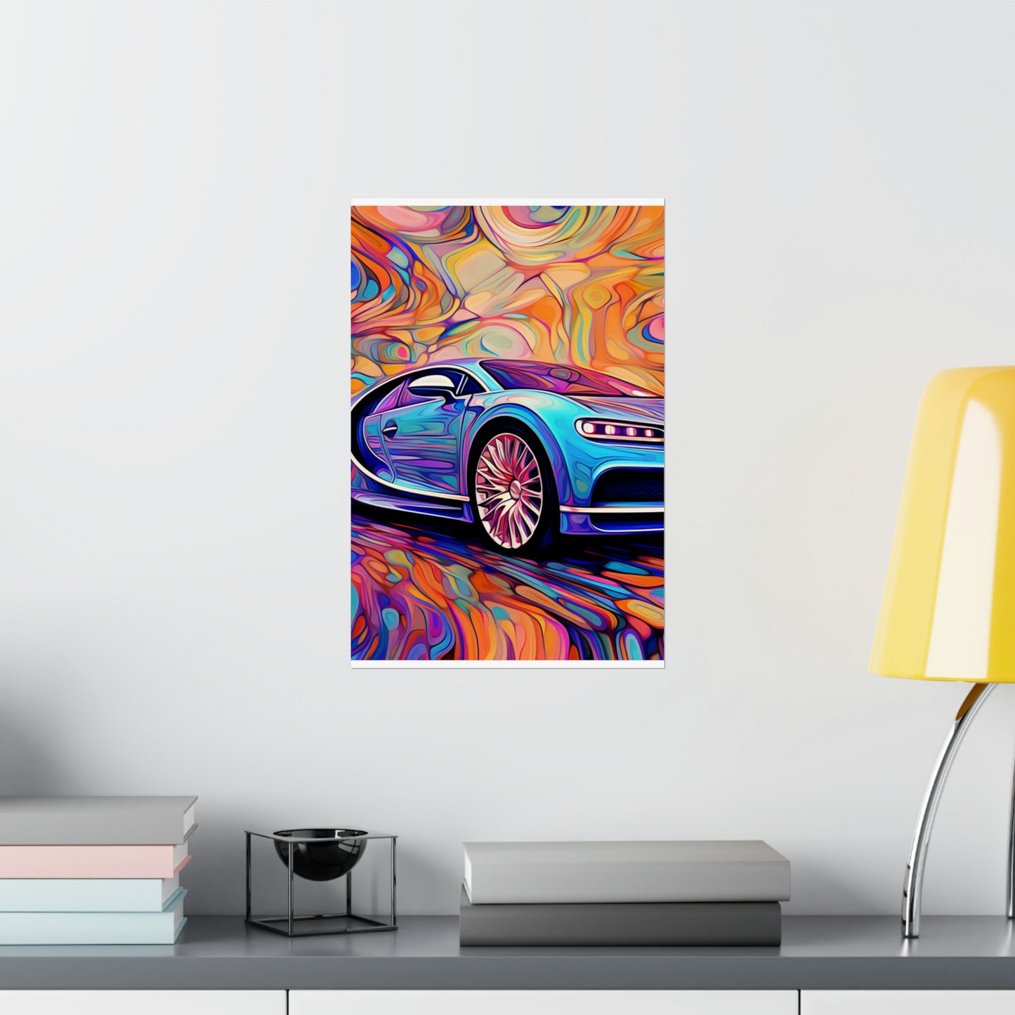 Premium Matte Vertical Posters Bugatti Abstract Concept 3