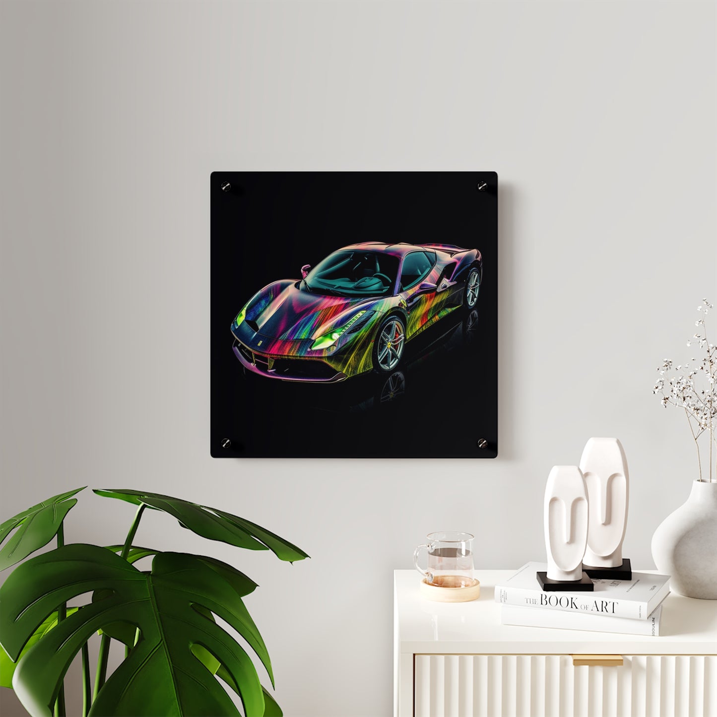 Acrylic Wall Art Panels Ferrari Color 3