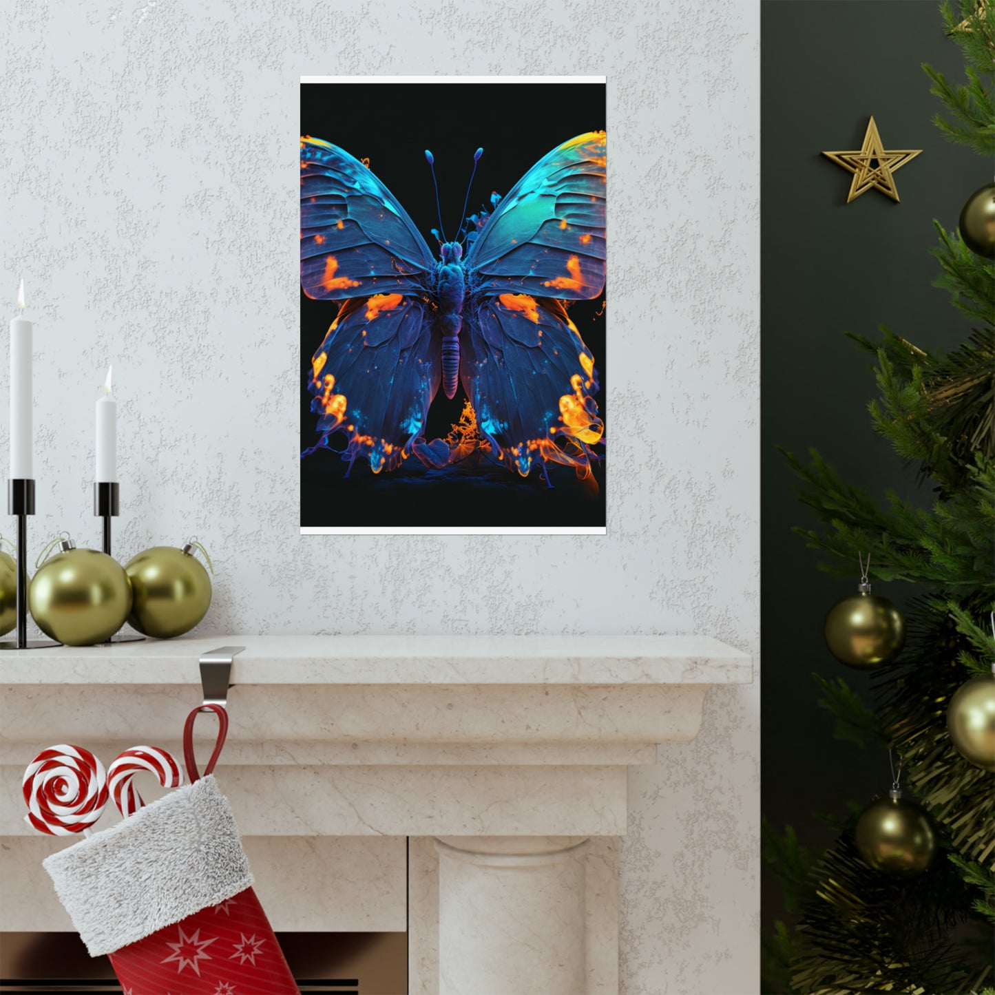 Premium Matte Vertical Posters Thermal Butterfly 3