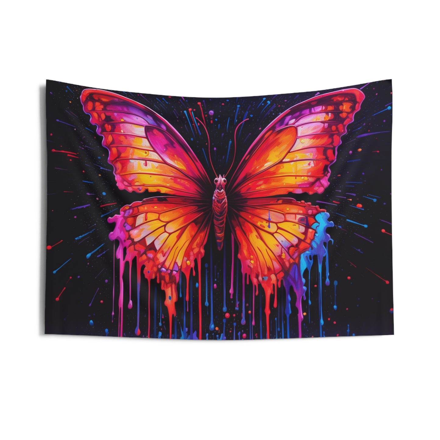 Indoor Wall Tapestries Pink Butterfly Flair 4