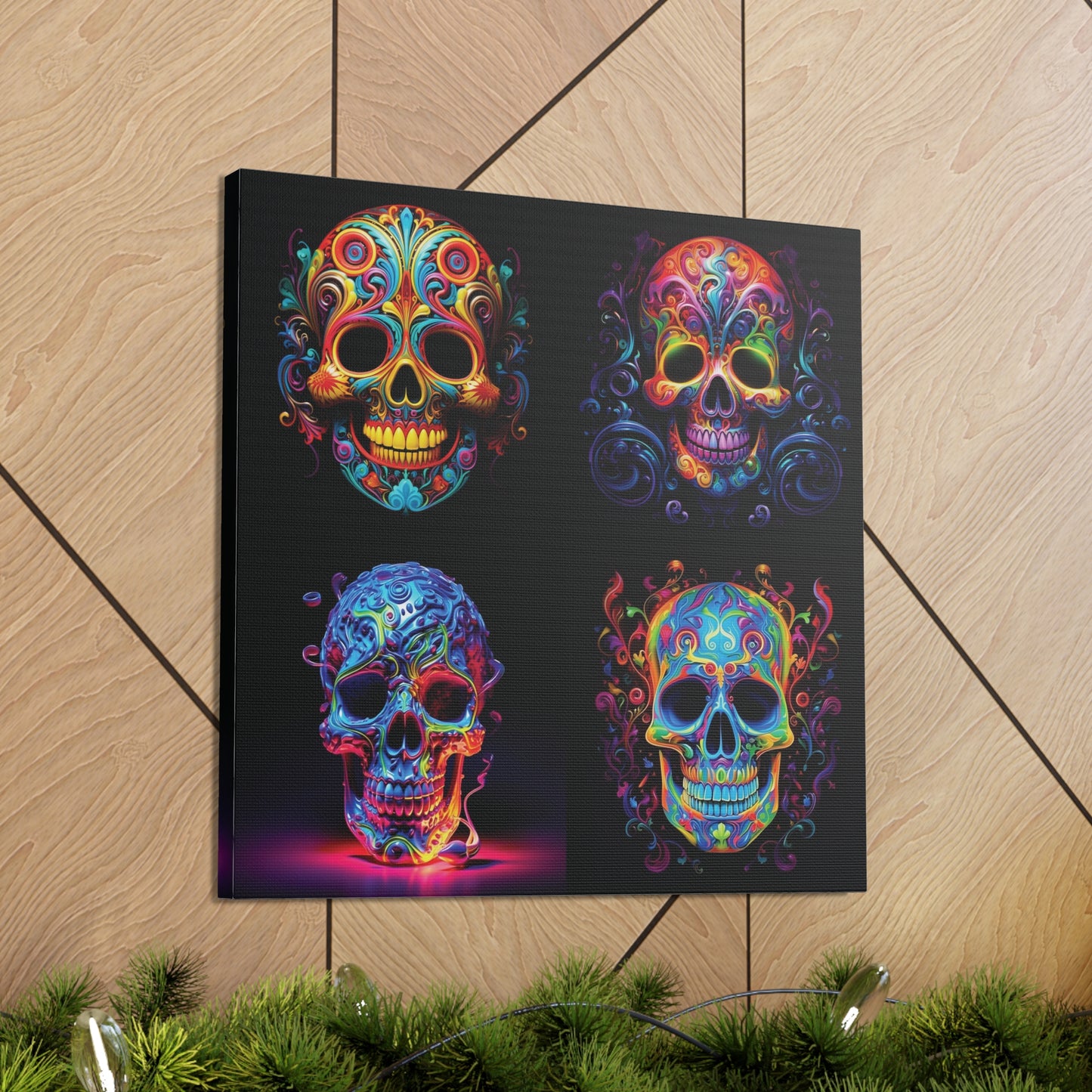 Canvas Gallery Wraps Macro Skull Color 5