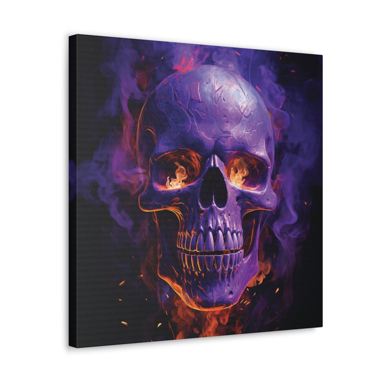 Canvas Gallery Wraps Skull Flames 1