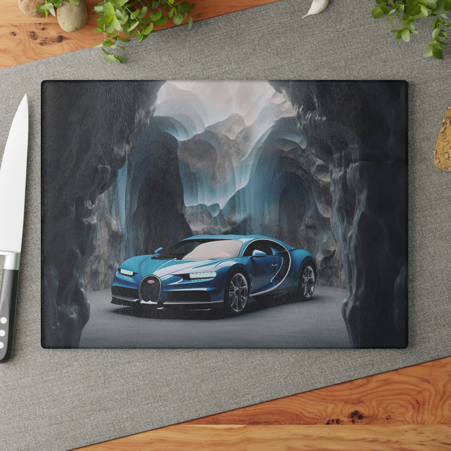 Glass Cutting Board Bugatti Real Look 2