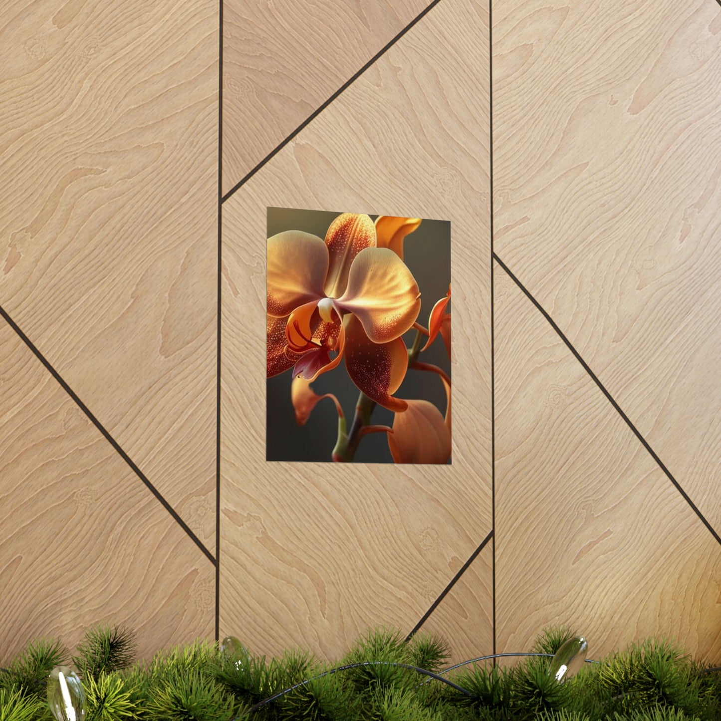 Premium Matte Vertical Posters Orange Orchid 1