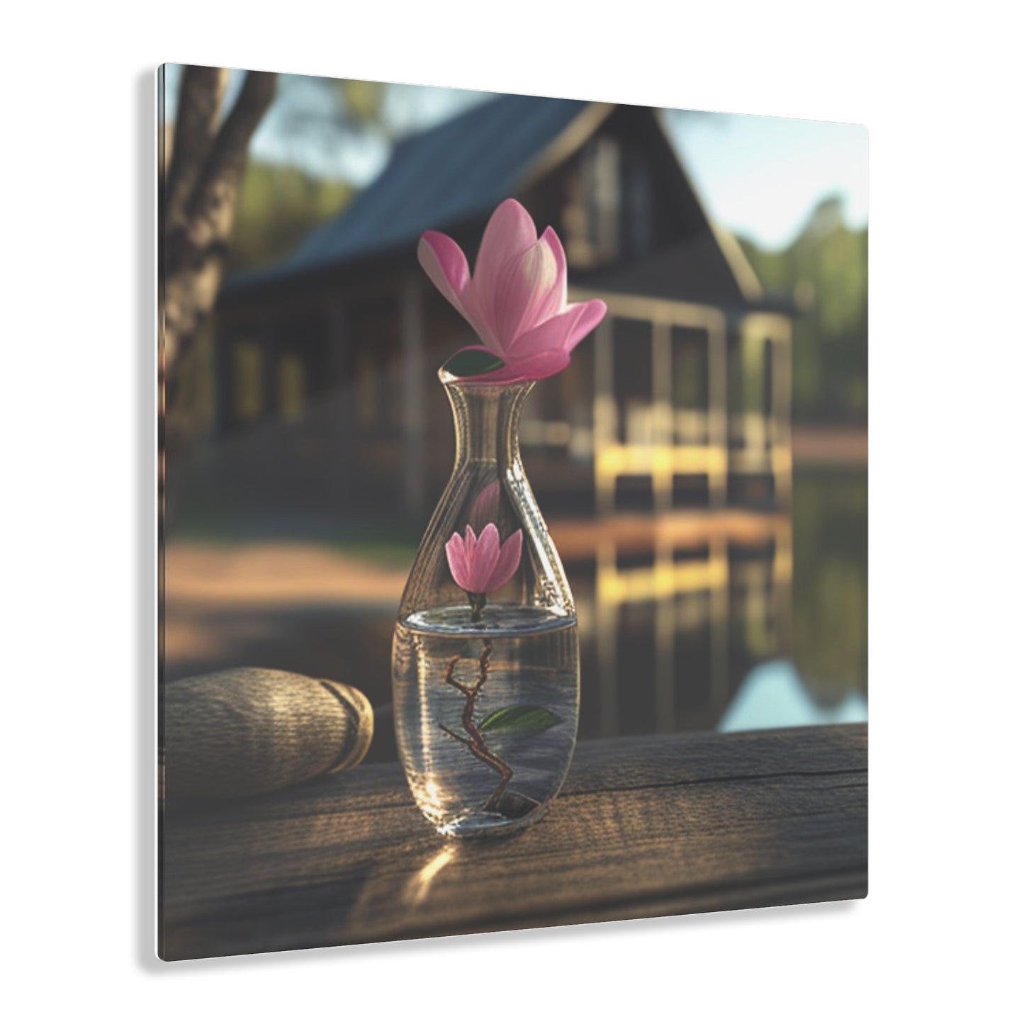 Acrylic Prints Magnolia in a Glass vase 4