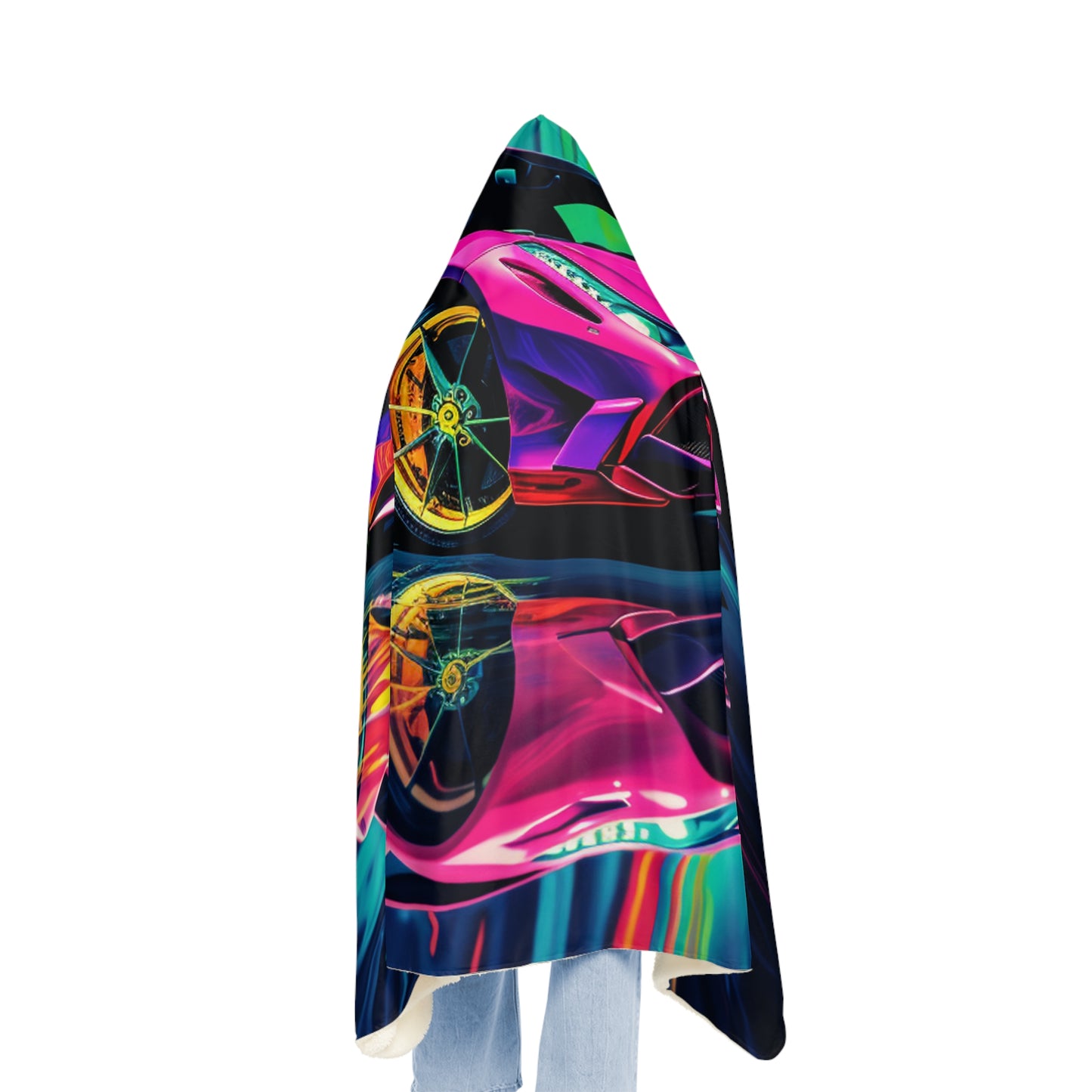 Snuggle Hooded Blanket Pink Ferrari Macro 4