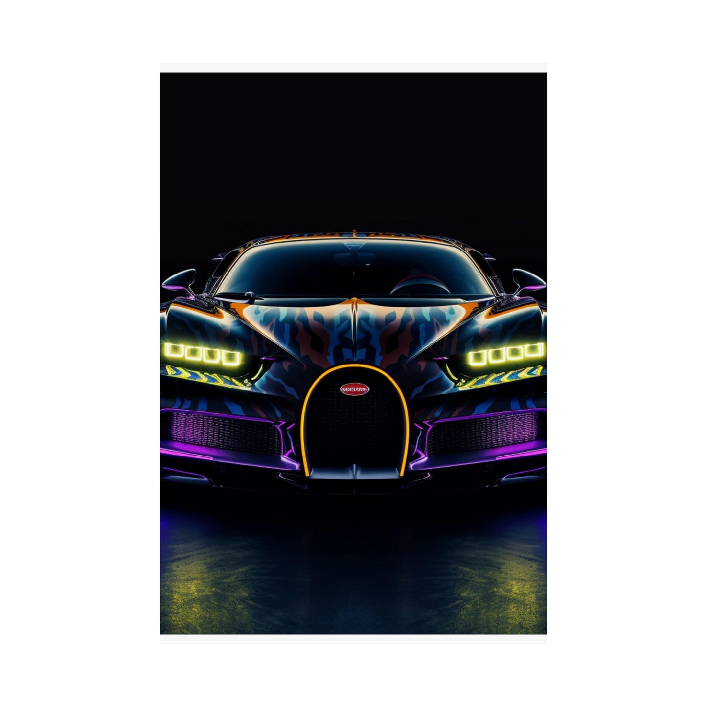 Premium Matte Vertical Posters Hyper Bugatti Chiron 3