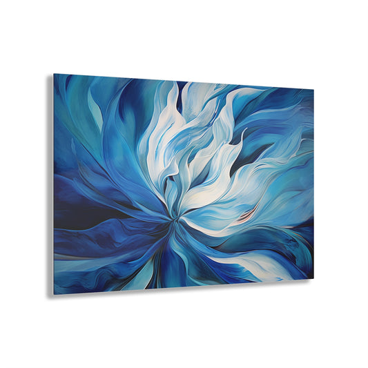Acrylic Prints Blue Tluip Abstract 1