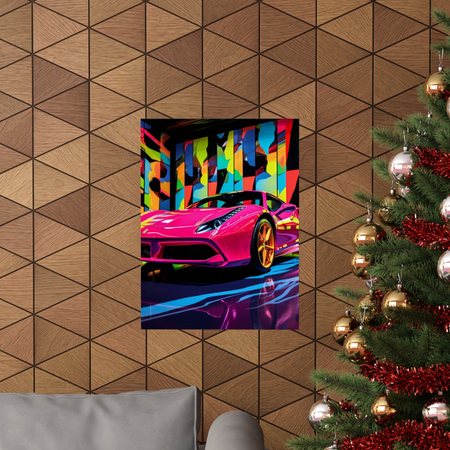 Premium Matte Vertical Posters Ferrari Flair Macro 1