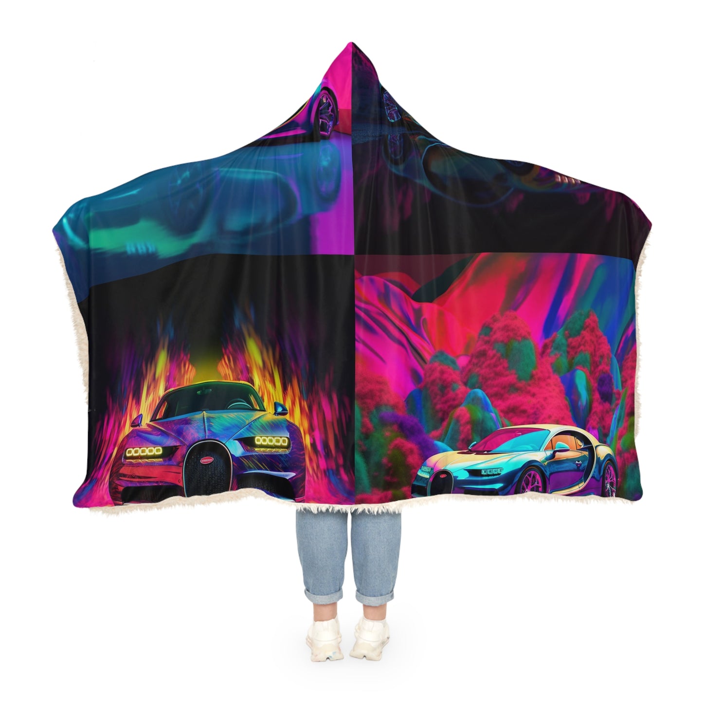 Snuggle Hooded Blanket Florescent Bugatti Flair 5