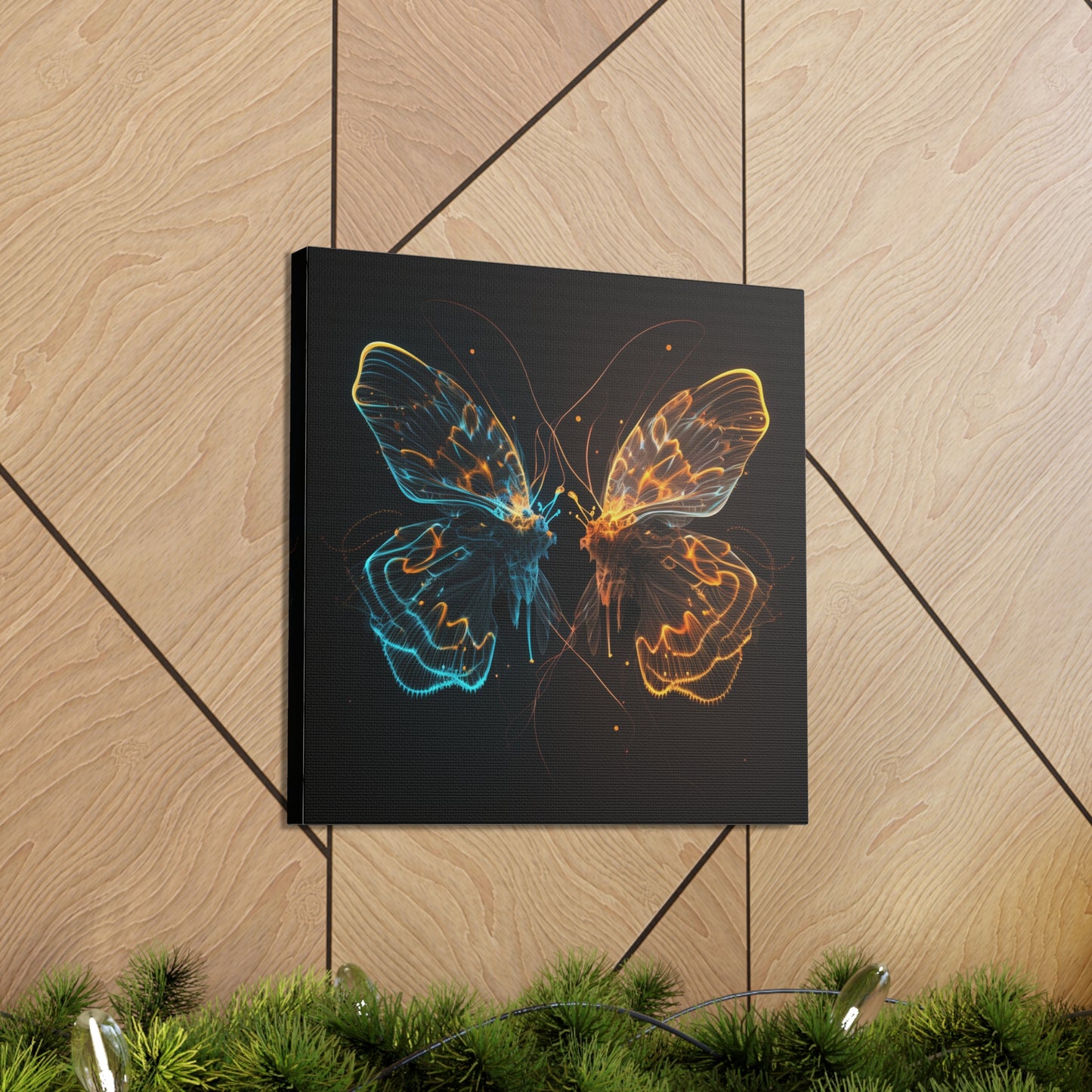 Canvas Gallery Wraps Neon Glo Butterfly 1