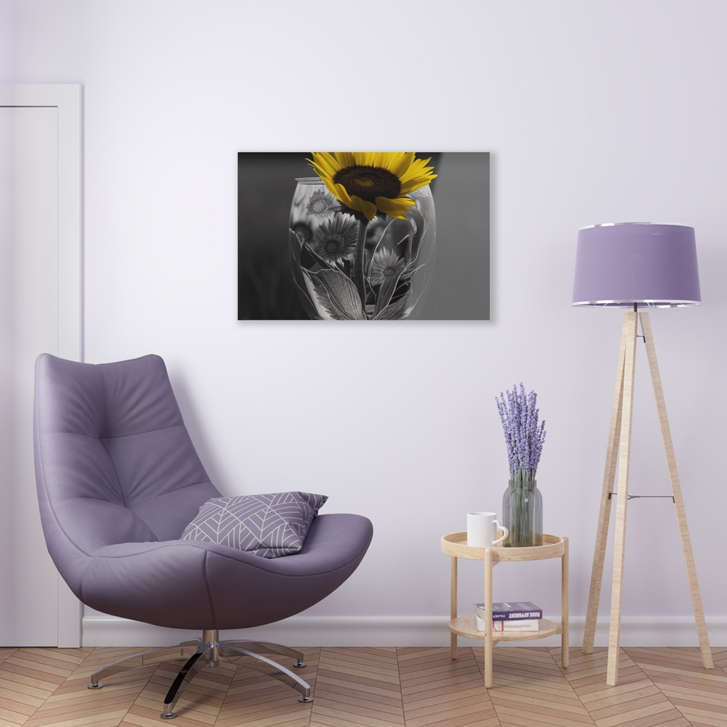 Acrylic Prints Yellw Sunflower in a vase 1