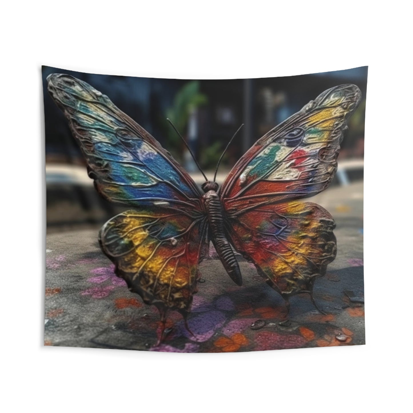 Indoor Wall Tapestries Liquid Street Butterfly 3