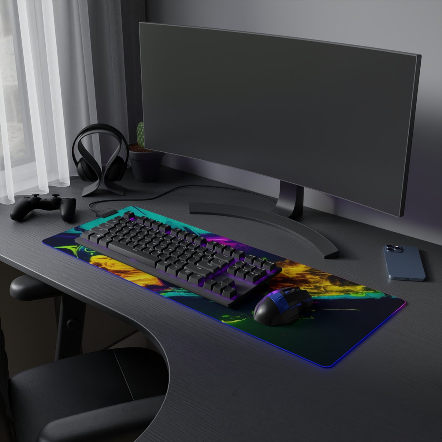 LED Gaming Mouse Pad Florescent Glow 4