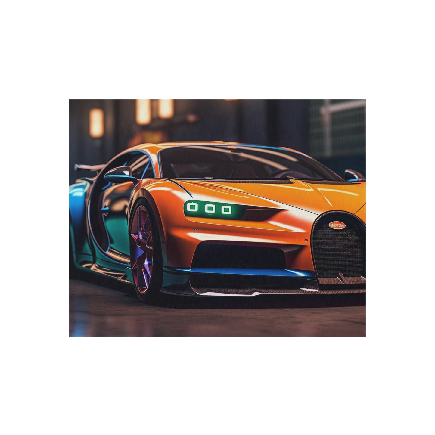 Outdoor Rug  Hyper Bugatti Neon Chiron 1